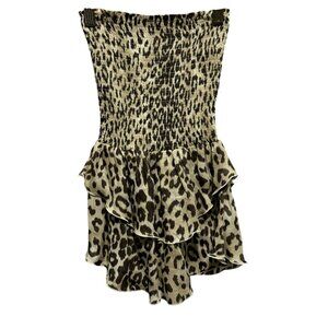 NEW Chaser Smocked Tiered Tube Top or Skirt Animal Print Revolve Clothing Sz S